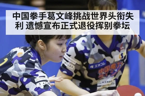 中国拳手葛文峰挑战世界头衔失利 遗憾宣布正式退役挥别拳坛